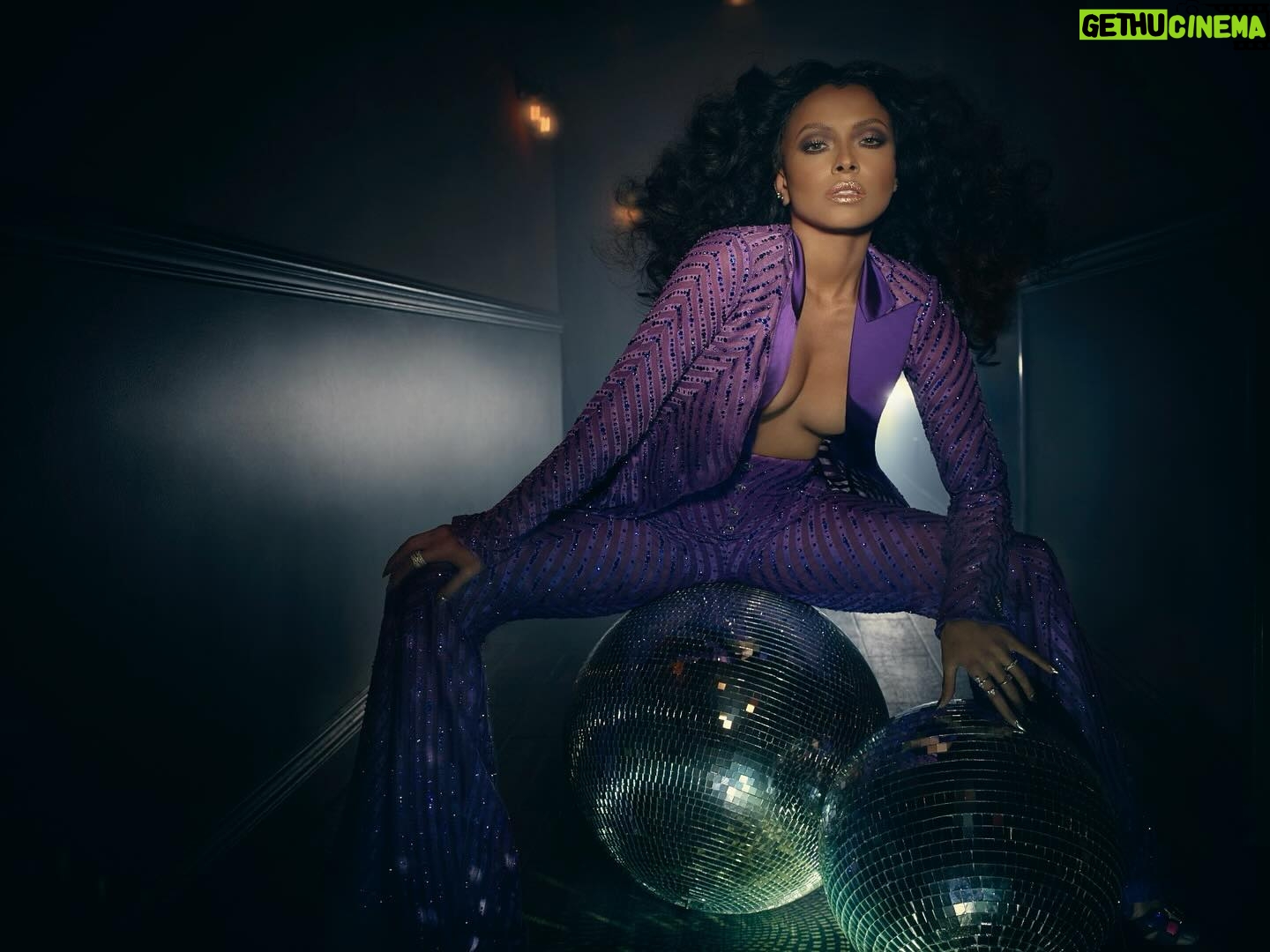 Kat Graham Instagram - In honor of my disco era and Miss Ross here’s a throwback to the Love Music Funk Magic album shot by @randeestnicholas 🕺🏽🪩💕✨