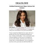 Kat Graham Instagram - Grateful for you @EvanL11 Thank you @MMGrobar @Deadline. 👊🏽💕🙏🏽