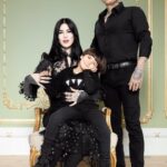 Kat Von D Instagram – This will probably be the last year Leafar will be able to sit on my lap for these photos! 🥹 I can’t believe he’s already 5! Love our little family together @prayers!🖤
Huge THANK YOU to @s1rsuave for taking our beautiful family portraits!
Any other little families (only child parents) out there?