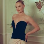 Kate Bosworth Instagram - On film! #bts @vanityfair 🎀 Thank you @samanthamcmillen_stylist @moniquelhuillier for this beautiful dress 💞 (& my dream date @justinlong for so sweetly making sure it looked perfect for me :) @danadelaney @charlottetilbury for nailing the less-is-more assignment 🙏🏻 @bridgetbragerhair @jennaleeartistry you girls are my heroes!!! I would have been lost without you 🫶🏻 @ashlie_johnson 💅🏻 the most important manicure to date 😘 📸 @logansrice
