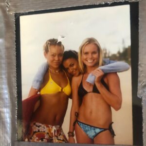 Kate Bosworth Instagram - 20 years ago, my world changed because of this movie! And over those two decades, I’ve learned just how very rare it is to experience something like Blue Crush… so unique, intimate and true. If there are certain experiences that make up the vital organs of your life, this movie undoubtedly holds my heart. Throughout my career, there is nothing I appreciate more than hearing the love and excitement for this movie- the stories and the insights on how it has touched and shaped your lives. There are so many films that come and go… why the affect of one over another? And when I think about the beautiful and unique influence of Blue Crush, I think it may come down to the purity of the thing. The writing of it, the making of it, the depth of the friendships, the faith, the determination, the dedication, hard work, and passion. The freedom and the adventure stemming from a young girl, coming of age, and realizing that courage and fear, ferocity and vulnerability, love for another and love for self - can all exist in the same breath. It’s the knowing and the trusting and the doing. The being brave. The free fall. The wings - And the flight.

Thank you, forever.

We love you.

Keep crushing it! 🏄🏼‍♀️ 🫶🏻 🌊 

Ps, If you notice the weird tape on these photos, it’s because they were taped to Sanoe’s journal for many years (probably still are :)

My soul sisters for life, I feel you in my laughter every single day. And suddenly there we are again, on the shores of Sunset Beach. 💙