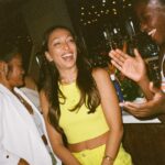 Kate Bosworth Instagram - Lavender crop on film @tiarabellaaa breaking hearts in our yellow cargo pants / crop duo ⚡️⚡️⚡️dropping @roxy tomorrow…… 👀