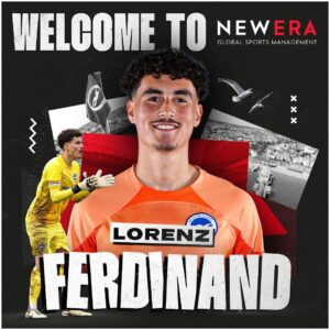 Kate Wright Instagram - Our eldest ❤️ is on his own journey in football. Another nice moment signing with @neweraglobalsports , well earned through hard work & dedication.
It’s a long road full of ups and downs, so the right & professional support is required - so step forward @neweraglobalsports ✅
Love you Lorenz ❤️
