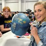Katee Sackhoff Instagram - Ask and you shall receive….I’m no artist (obvious profession excluded) but when someone wants me to draw the little green dude on their helmet, I oblige. 💙 This Is The Way 😘