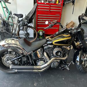 Katee Sackhoff Instagram - ***FOR SALE**** at @bartelsharleydavidson 2008 Custom Fat Boy with extremely low miles! When you have a ton of motorcycles the miles tend to get evenly distributed. I adore this bike but I don’t ride enough. I designed this little baby myself and I still think she’s gorgeous and badass at the same time. 😍
One day I’ll come back to riding more consistently when my daughter is a bit older and I think I’ll get myself a touring bike. But until then this little beauty needs a new owner ❤️ Give Bartels a call if interested  1-310-823-1112