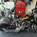Katee Sackhoff Instagram - ***FOR SALE**** at @bartelsharleydavidson 2008 Custom Fat Boy with extremely low miles! When you have a ton of motorcycles the miles tend to get evenly distributed. I adore this bike but I don’t ride enough. I designed this little baby myself and I still think she’s gorgeous and badass at the same time. 😍 One day I’ll come back to riding more consistently when my daughter is a bit older and I think I’ll get myself a touring bike. But until then this little beauty needs a new owner ❤️ Give Bartels a call if interested 1-310-823-1112