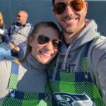 Katee Sackhoff Instagram - Probably should be more transparent with our fandom….don’t want to get mistaken for the visiting team 😂😆 #gohawks #seattle What a game yesterday!!