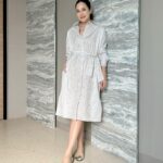Kathaleeya McIntosh Instagram - ขอบคุณน้องปิ๋มนะจ๊ะที่ส่ง shirt dress สวยและใส่สบายมากมาให้ สวยเก๋ใส่สบายเลยจ๊ะ ผ้าก็ดี๊ดี 👍🏻😍 P A N T I T A All about SHIRT all about SHAPE IG: @pantita.bkk รองเท้าก็ใส่สบายที่สุดของรุ่นน้อง ใส่ตลอด ใส่ทุกวัน สบายที่สุดค่ะ 👠 @ballet_aries