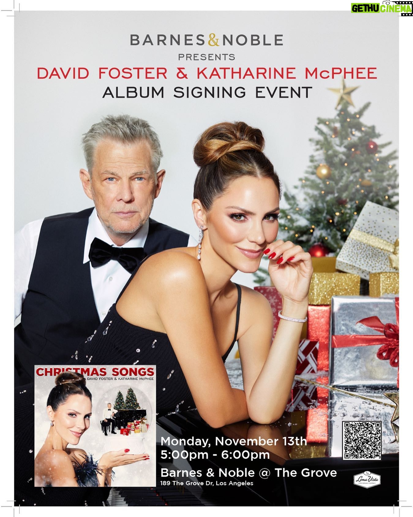 Katharine McPhee Instagram - Los Angeles! We are so excited to announce that we will be at @thegrovela for an album signing to celebrate the release of Christmas Songs: The Complete Edition this Nov 13th at 5pm! Come kick off the holiday season with us! 🎄✨ And right after, catch us spreading the holiday cheer on stage at the Christmas Tree Lighting with a special performance. See you there!
