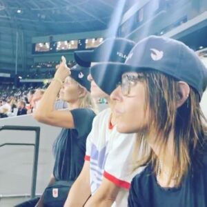 Katherine Moennig Instagram - Soccer sugar and dreamy seats. Thank you for the best night @weareangelcity