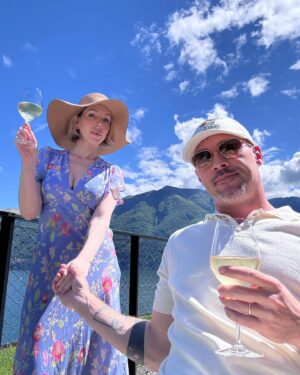 Katherine Ryan Instagram - We were sad for the admin glitch that prevented us from attending the Netflix Festival BUT 🍋 turned those lemons into lemonade with a last minute trip to @ilsereno voted the best hotel in Europe 🇮🇹 and it’s a prize well deserved 👏🏼 🥂 🚤 🍝. @bobby_k__ and I had the most relaxing luxurious #spa holiday at #lakecomo only hotel that lets you drive a boat! X