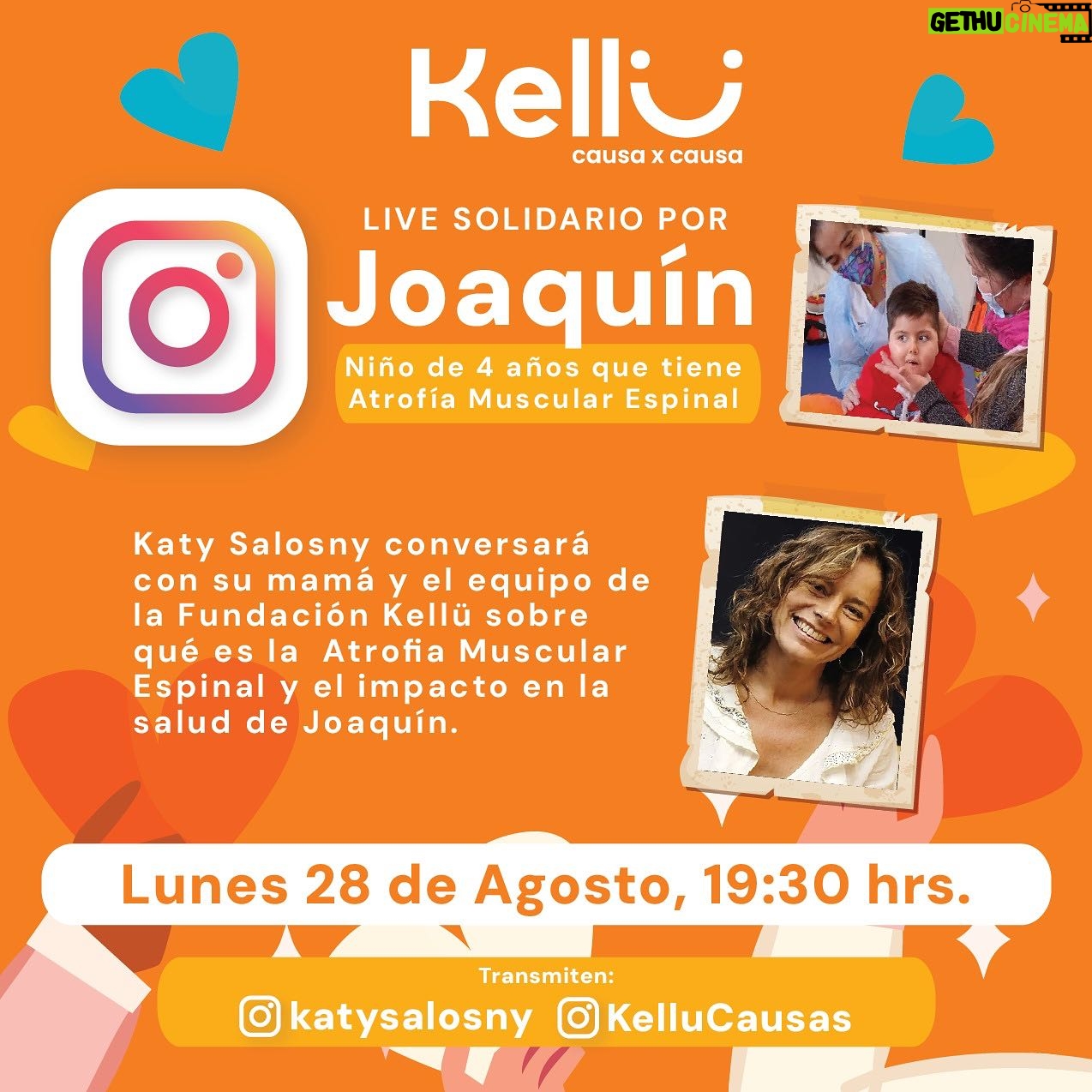 Katherine Salosny Instagram - Ojalá puedas estar este lunes para entender el drama y la urgencia de este niño de solo 4 años y su familia junto a @kellucausas síguelos y veras la preciosa obra que ellos hacen..nos conectamos el lunes a las 19:30 gracias por estar y colaborar!!