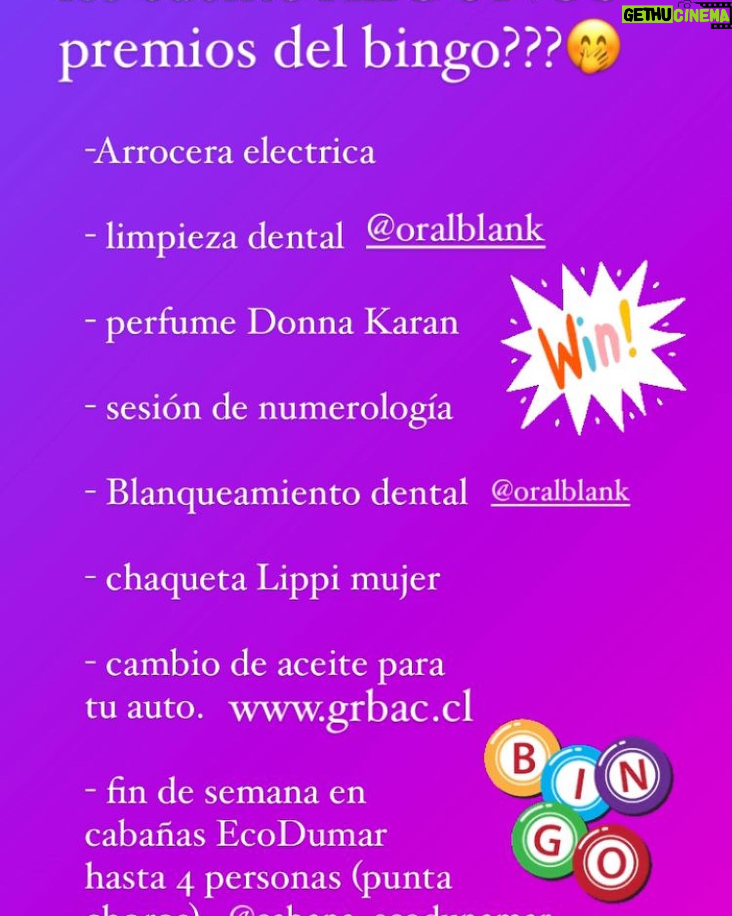 Katherine Salosny Instagram - Mi nombre es Loreto Adasme, en marzo de este año me operaron para sacar un tumor de 18 cms de mi zona pélvica. Era tan grande que se originó en un ovario y agarró parte del intestino grueso, colon, recto y vejiga. Me tuvieron que sacar parte del intestino grueso, debido a eso hoy con una ileostomía. La biopsia arrojó que mi tumor era malo y de los agresivos, un carcino sarcoma.A los 3 meses ya tenía metástasis en la zona operada y en una costilla, por lo que se considera que mi cancer está en etapa 4. Hoy llevo 2 ciclos de quimioterapia, en un principio serán 6, sólo con el fin de frenar un cáncer que sigue activo y generando lesiones. Soy actriz, trabajaba independiente y todo esto me ha imposibilitado de seguir con mis actividades habituales. Además de muchos gastos asociados, estoy intentando ayudarme de tratamientos como mega dosis de vitamina C, acupuntura que ayuda a recuperarse luego de las quimios y alivia dolores, inyecciones para estimular la formación de plaquetas/ glóbulos blancos (filgastrim), cámara hiperbólica para mejorar la oxigenación celular y la recuperación del cuerpo para hacer un poco más amable para mi cuerpo este proceso. Es por eso que estamos preparando este bingo para el día 27. Sigan a esta bella mujer @loloadasme