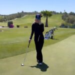 Kathryn Newton Instagram - Don’t forget to wear sunscreen when ur trying to be the best! Only 1,000 more putts in a row before I can go home!