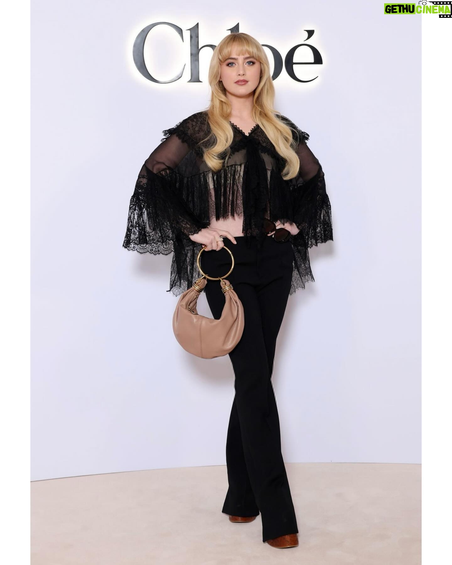 Kathryn Newton Instagram - Merci @chloe and congratulations to @chemena on your debut collection!! It was magic!