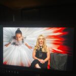 Kathryn Newton Instagram – The color of the movie is red!!! @abigailthemovie thank you @toryburch ❤️ glam by @hairinel and @kdeenihan two killer looks thank u @mattbettinelliolpin and @tylergillett @universalpictures @officialuniversalmonsters for giving me something insane to talk about in press ❤️❤️❤️