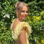 Katie Piper Instagram - Chelsea Flower Show 🌼🪴 Yesterday I supported a unique social enterprise @the_rhs, The Glasshouse. @theglasshousebotanics gives women in prison second chances by teaching them how to care for houseplants, so on release they have better employment opportunities making them more employable and less likely to reoffend.  I got to meet some of the women today and hear their stories of survival and reinvention. They have not only turned their own lives around but are mentoring other women to do the same. This is a fantastic scheme that truly works and I felt so hopefully and happy for all of the women involved 💛 Shout out to @malverngardenbuildings for sponsoring this initiative and believing in all of those involved 🙌 Hair @mauriceflynn Make up @toby_salvietto Styling @harrietnicolsonstylist Dress: @needleandthreadlondon Shoes: @malonesouliers Bag: @marni via @coggles Earrings: @needleandthreadlondon X @sorujewellery collab Sunglasses : @robertlaroche