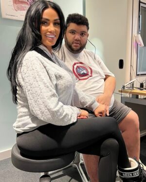 Katie Price Instagram - Harvey at his ear test today and him always wanting to hold my hand ❤️