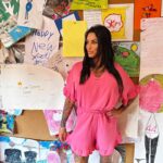 Katie Price Instagram – Love collecting all my kids artwork and pinning them on our wall at home💕☀️