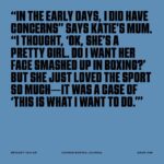 Katie Taylor Instagram - A MOTHER’S TOUCH It’s been a tough couple of months for @katie_t86 , following the first loss of her career to Chantelle Cameron in May. A time of rest, reflection and above all, family, has followed.  In Canvas Issue 1 we sent revered MMA journalist @arielhelwani to talk with Taylor’s mother, Bridget, about boxing, motherhood, faith, and ultimately… Katie. CANVAS Issue one on sale now Link in bio Photo 1 - @allenalcantara Photo 2 - @muls96