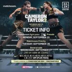 Katie Taylor Instagram - 🎟️ Ticket news for the huge rematch on Nov 25! ➡️ #CameronTaylor2 is going to be epic 🔥 Visit our website for pre-sale info 👊