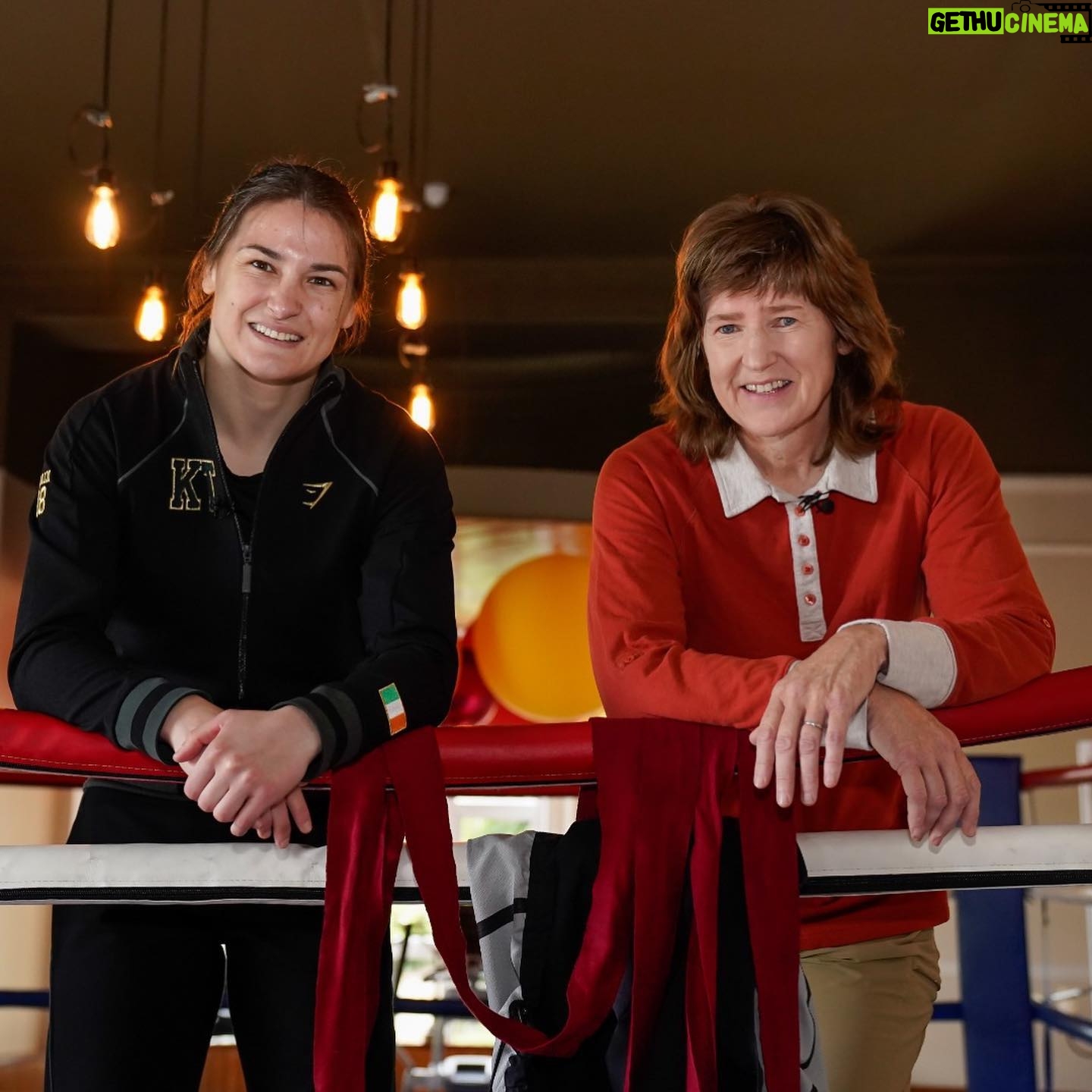 Katie Taylor Instagram - Surprise 💚 @katie_t86 is reunited with Irish boxing trailblazer Deirdre Gogarty for the first time in over a decade 🙌 Full feature dropping later today with @arielhelwani 👌 #TaylorCameron #Homecoming #Boxing