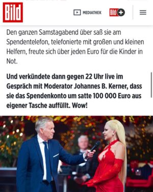 Katja Krasavice Instagram - Ich habe 100.000€ an ein Herz für Kinder gespendet, zusammen mit meiner Firma @sugarmami.official ❤️
Bei der @einherzfuerkinder Spendengala ❤️