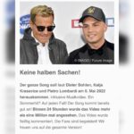 Katja Krasavice Instagram - @katjakrasavice x @dieterbohlen x @pietrolombardi - YOU’RE MY HEART YOU’RE MY SOUL 💘➡️ 5.5. 23:59 ⬅️💘 Danke für mehrere Millionen Klicks nach einem Tag auf die Hörprobe und die unglaubliche Resonanz 🫣🫶🏽 Macht weiter Tiktoks zum Sound wir Posten und Duetten die besten 🔥
