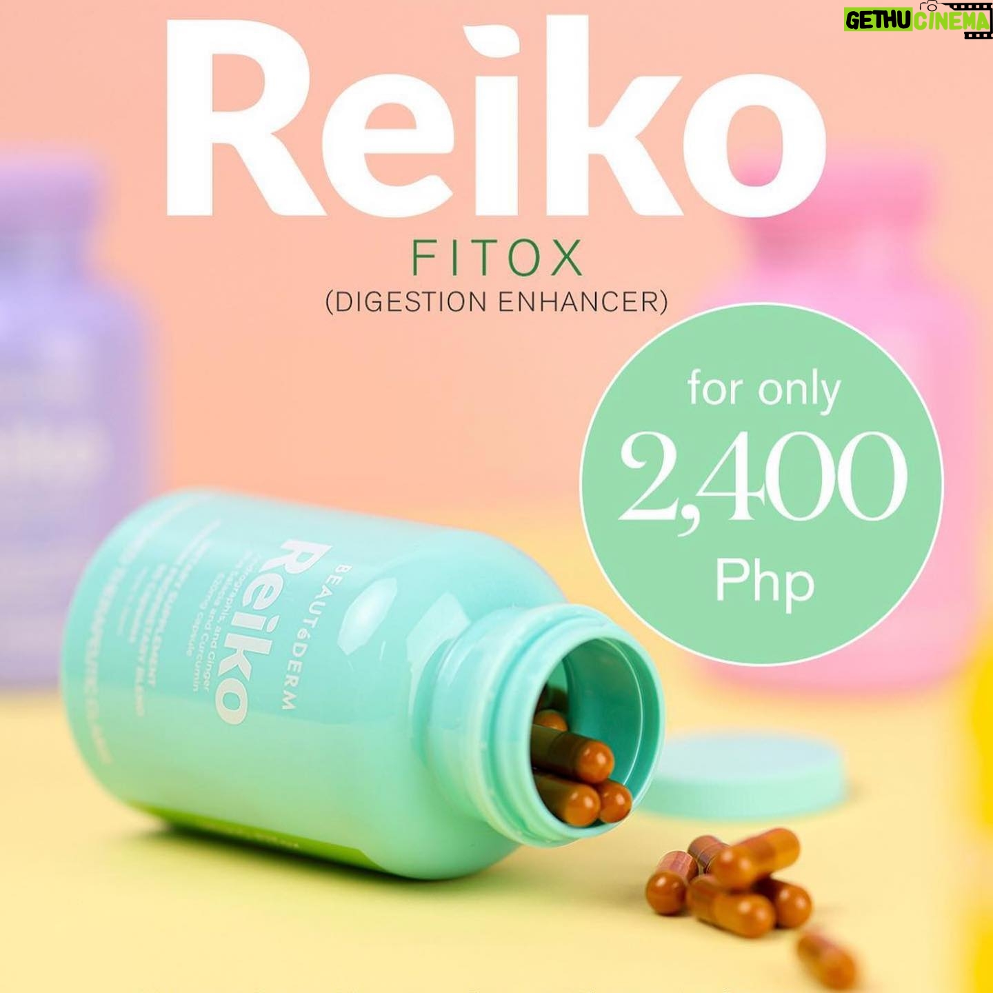 Katrina Halili Instagram - Perfect for holidays Reiko FiTox Eat well & live an amazingly healthy life with REIKO & KENZEN BEAUTéDERM Health Boosters’ REIKO Fitox Digestion Enhancer. This wonder pill will aid your body in food digestion, reduce bloating and inflammation, as well as suppress the growth of fat tissues in your body. #beautedermbaby #eatallyoucan😜