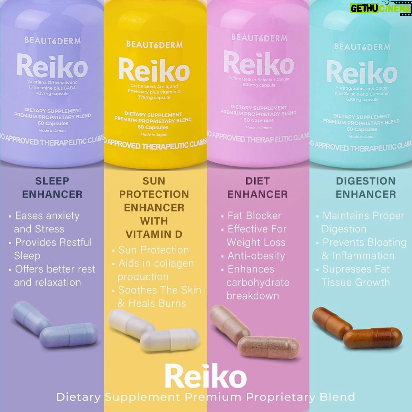 Katrina Halili Instagram - Perfect for holidays Reiko FiTox Eat well & live an amazingly healthy life with REIKO & KENZEN BEAUTéDERM Health Boosters’ REIKO Fitox Digestion Enhancer. This wonder pill will aid your body in food digestion, reduce bloating and inflammation, as well as suppress the growth of fat tissues in your body. #beautedermbaby #eatallyoucan😜