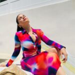 Katrina Law Instagram - Berrylicious😋 Styled by @highheelprncess Dress by @rebeccavallance Earrings by @_jennybird Bag by @ysl Odin🩷❤️🧡💛💚🩵💙💜🤍