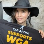 Katrina Law Instagram - A little East Coast support for @wgawest @wgaeast @sagaftra #wgastrong #wgastrike #nyc WE NEED OUR WRITERS BACK ASAP, PLEASE!!!