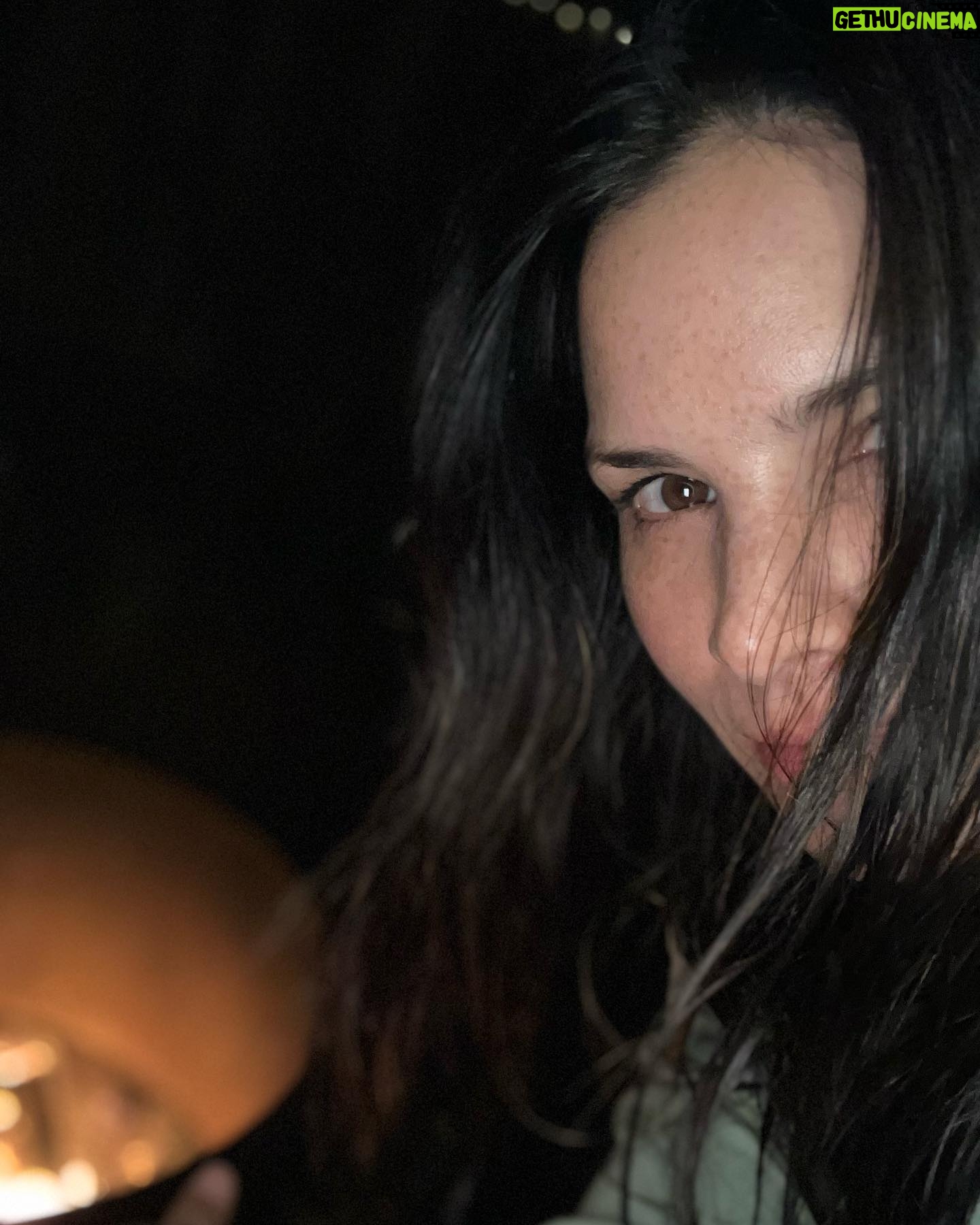 Katrina Law Instagram - Happy New Year! Might be in the middle of the woods next to the ocean while a bomb cyclone is about to hit…but the marshmallows are delishđŸ˜‹ Trying to look cute while holding a marshmallow is a low and apparently unattainable goal. #california #bigsur