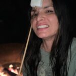 Katrina Law Instagram - Happy New Year! Might be in the middle of the woods next to the ocean while a bomb cyclone is about to hit…but the marshmallows are delish😋 Trying to look cute while holding a marshmallow is a low and apparently unattainable goal. #california #bigsur