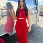 Katrina Law Instagram - 💋 Styled @highheelprncess Makeup @makeupbrush_ Clothes @rvng.couture @rvnnyc Shoes @stuartweitzman Jewelry @jenniferfisherjewelry