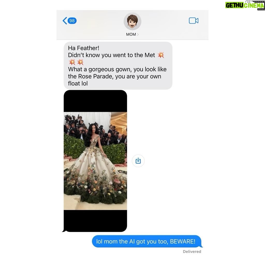 Katy Perry - 2.7 Million Likes - couldn’t make it to the MET, had to work