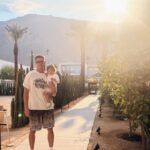 Kayla Ewell Instagram – The end of Summer & the beginning of my Birthday. ☀️ 

Sometimes you pack up the fam & take a last minute trip to Palm Springs right before school & a giant storm start. 

Family time is my favorite time. The 
kids loved every minute, including the car ride home. (We timed it perfectly & they slept the whole way home, little do they know that was the best present they could give.) 

•Dress & shoes are @zara 
•Jones’ trunks & oufit @zarakids 
•Onesie is our favorite @kytebaby 
•Bikini is @allsaints from a few years back & it’s still one of my favorites