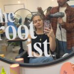 Kelli Berglund Instagram - Salon day with @the_rootist! Prepped with the clarifying rinse, washed with the concentrated shampoo conditioner, and topped it off with BioBrew serum (my fav 🩷). Love that these products equally target roots, scalp and hair care. Gotta keep this blonde healthy!