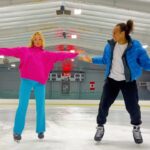 Kelli Erdmann Instagram - Anything you can do…😝 @elladjbalde #results ⛸️: @lakingsice_pickwickgardens #vfx #happykelli #elladjbalde