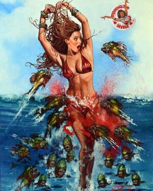 Kelly Brook Instagram - Happy 13th Birthday Piranha3D!! I got spotted in a Resturant in Santa Monica and was asked by the Director to audition for this Movie! I was 30 Years old and felt in Hollywood Terms past it! I was actually shipping all my belongings back to the UK. Looking back now I’m so happy I landed the part and agreed to be involved! One of the Best on Set experiences I’ve ever had and led to many more Hollywood Adventures! You never know what’s around the corner 🎈