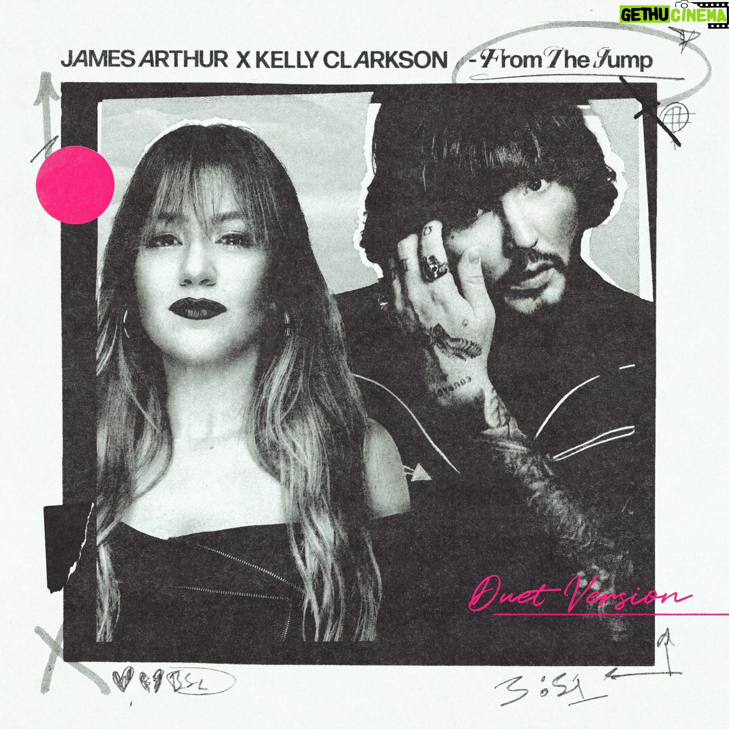 Kelly Clarkson Instagram - I love singing with artists that inspire me and vocalists that I adore! So when @jamesarthur23 sent me this song, I quite literally jumped to be on it (see what I did there 😉). I hope you enjoy this beautiful song, “From The Jump” out 4/19.