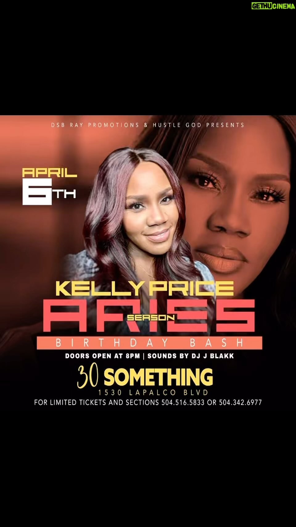 Kelly Price Instagram - It’s APRIL!!!!!!! And Birthday Behavior is ON!!!!!!! I’m celebrating ALL MONTH LONG!!!! NOLA you’re up this weekend meet me 4/6 April babies you know what it is! #AriesSeason you know what it is!!!! Let’s get it! Let’s Geaux!!!! Happy BORNday to us !!!! 🎂🎈🍾🍾🥂🥂 This Saturday at @30somethingbarandgrill Come Celebrate @mskellyprice Official #AriesSeason #BirthdayBash 🎉🎊🎉🎊 Calling All #Aries Doors Open at 8pm Book Your Party or Section 5043426977 5045165833 5049125972 @dsbray___ @sess45 Sounds by @dj_jblakk_ & @hbkthedj Hosted by @trophychocolate____ & @gifted_llc 🎥 Limited Availability Early Arrival Suggested #SeeWutDatDo!