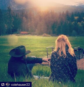 Kelly Reilly Instagram - Lovely moment in the season 5 premiere with my ride or die on @yellowstone @colehauser22 . Tomorrow off we go … hold on folks xx