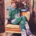 Kelly Reilly Instagram - Favourite outfit for a photo shoot ever @gucci seaweed trouser suit .. 🧜🏻‍♀️