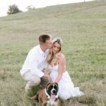 Kelsey Owens Instagram – Future Mr. & Mrs. Strong 🤍

I always pictured my engagement photos all done up and somewhere fancy, but last minute we landed on a field with our dog, champagne, & some pizza☺️ It could not be more us!

Photography: @tiffanymaysonetphoto
HMUA: @kissandmakeupbysteph