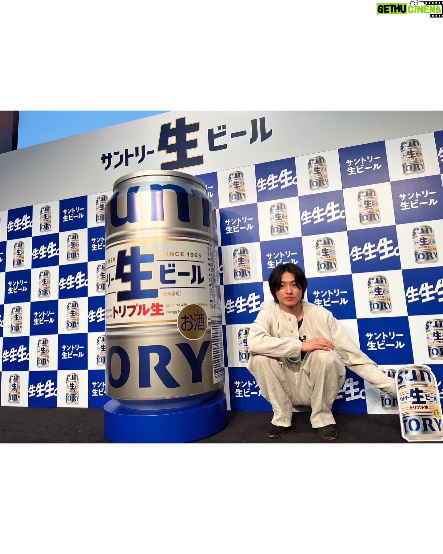 Kento Yamazaki Instagram - サントリー生ビール新CM発表会でした! メッセンジャーも2年目になり新メンバーのアイナ・ジ・エンドさんと峰不二子さんも加わりもっとサン生を盛り上げていきたいです!! これからもサン生をよろしくお願いします!!! #PR #サン生 #全員優勝