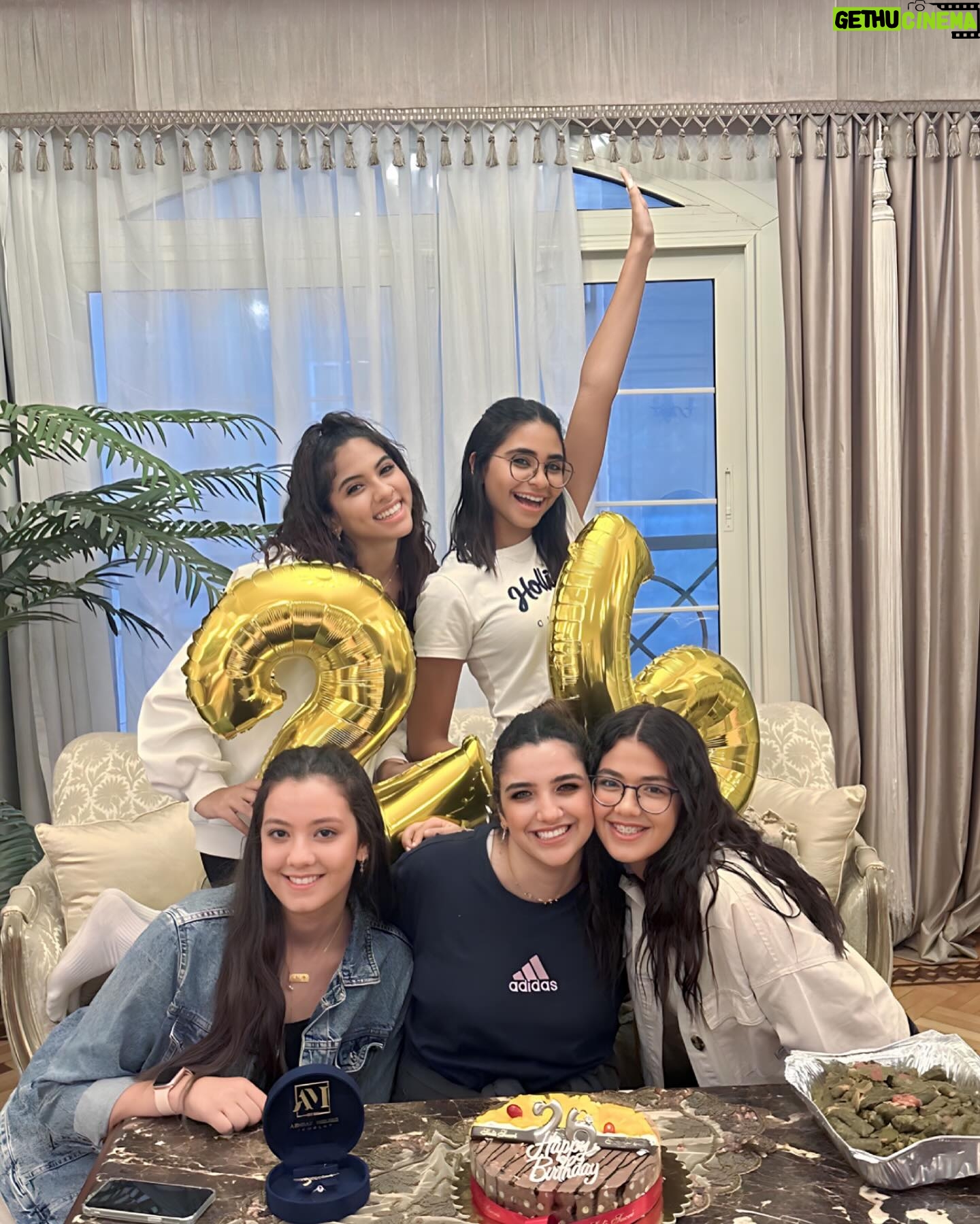 Kenzy Madbouly Instagram - God gave me a gift in the shape of 4 girls who own my heart since day one 🤍 They are here for me in every big step and every failure 🤍