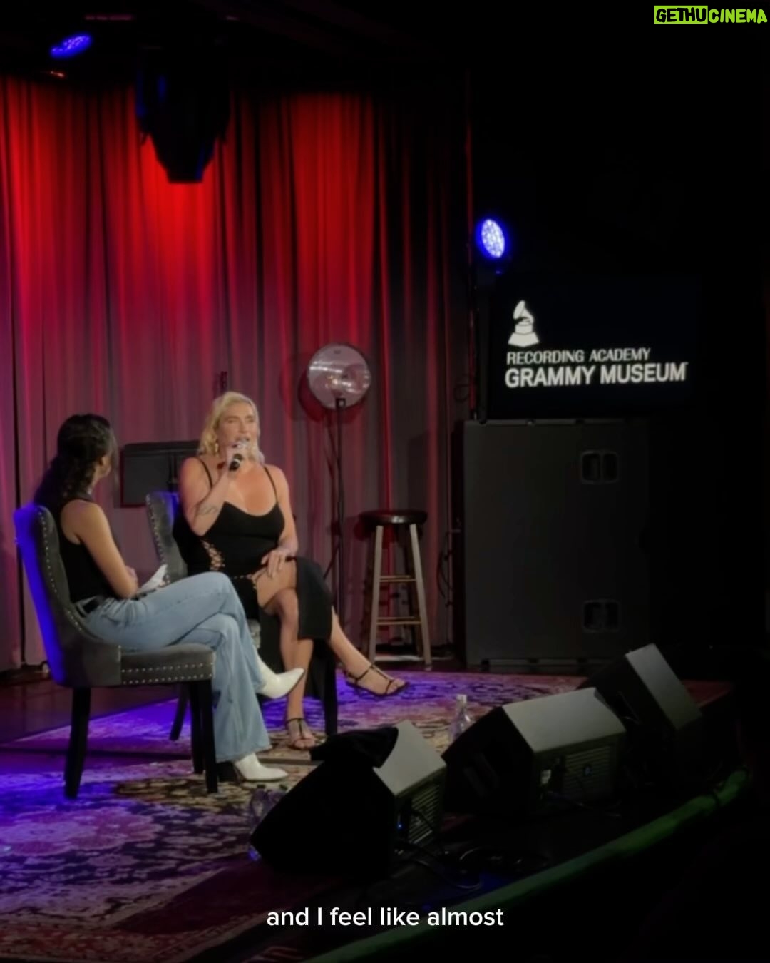 Kesha Instagram - This was such a beautiful night. Thank you @grammymuseum ✨ for letting me sing some new songs off Gag Order a classic, and thnx to @lyndseyhavens for the great conversation about it all. In life, you might go through a breakdown. Then comes the breakthrough. Then the glow up. I really wanted to record that process on this album. My biggest thank you goes to everyone who's listening. #GRAMMYMuseum @recordingacademy