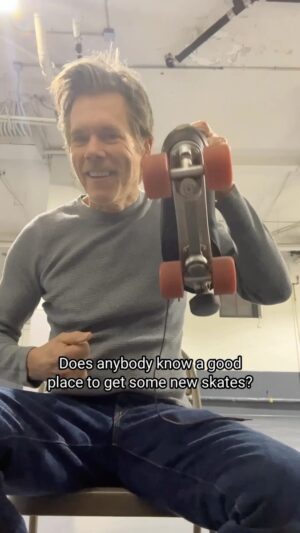 Kevin Bacon Instagram - Dusted off my skates 🛼for this special roller edition of #MondayBlues. Be careful if you’re trying this at home, these things don’t mess around! Clearly 😅. Let’s dive into a few songs to skate to: “Le Freak” by #Chic @nilerodgers, “If I Can’t Have You” by @beegees, and “Disco Inferno” by #TheTrammps. Listen along at the link in my stories.
