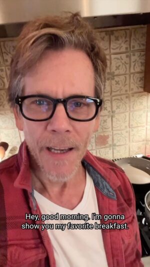 Kevin Bacon Instagram - Would it be a KB Breakfast if it wasn’t a little weird? I can’t be the only one who does this. #OatmealEggs